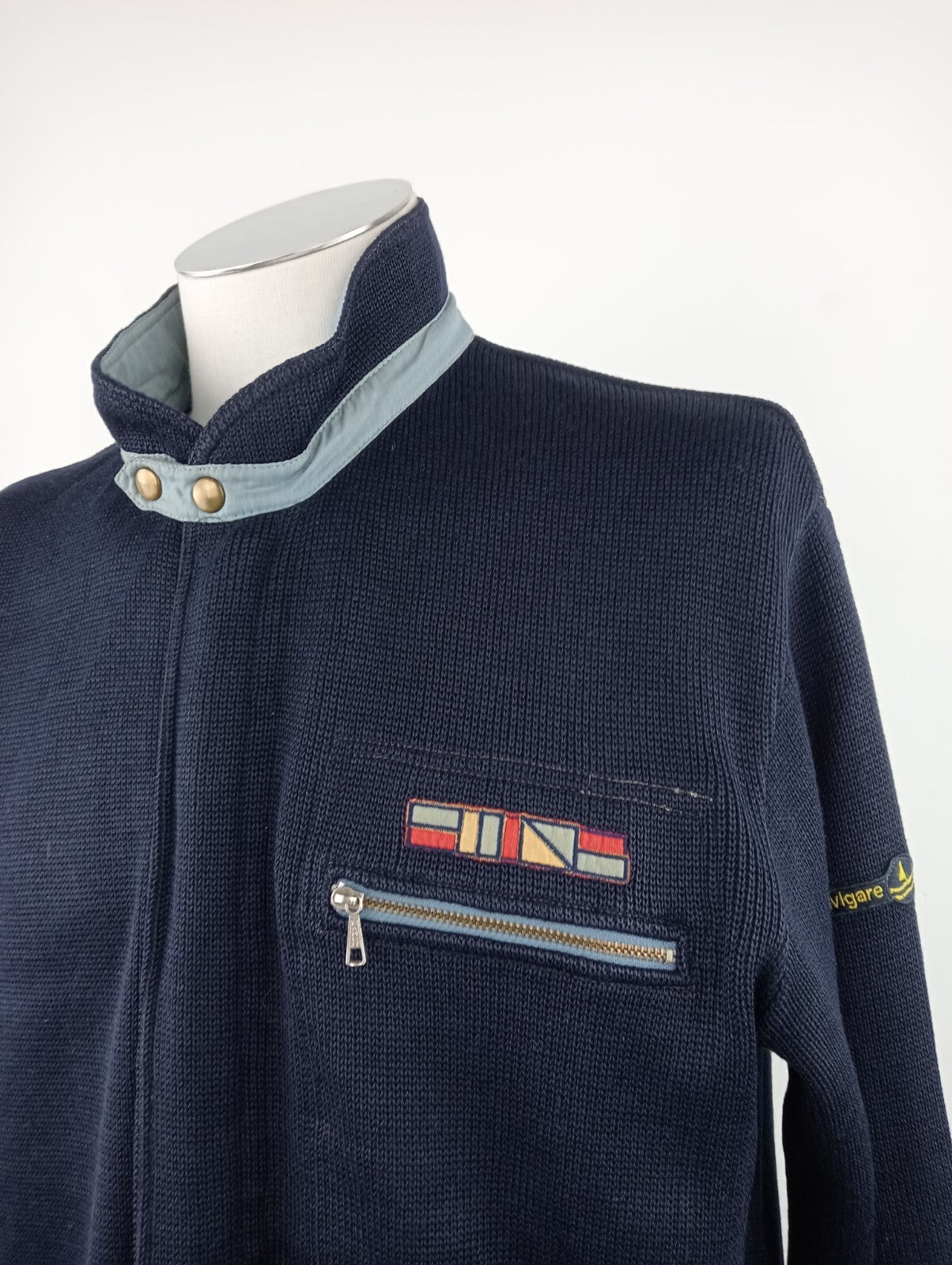 NAVIGARE MAGLIONE LANA VINTAGE UOMO Tg. L MAN SWEATER CASUAL MADE IN ITALY