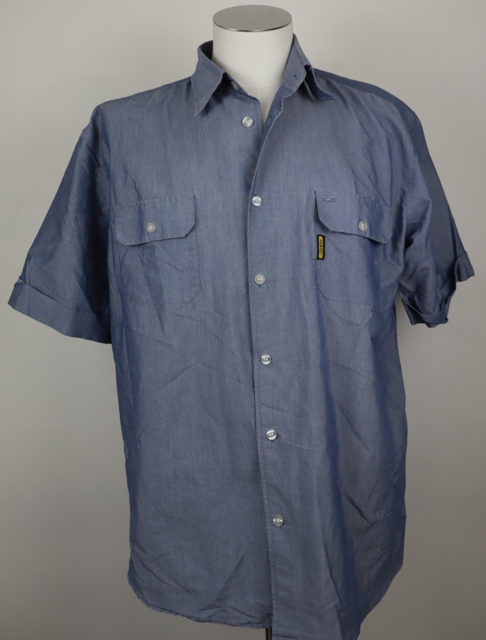 AJ ARMANI JEANS CAMICIA UOMO COTONE TG. L MAN CASUAL VINTAGE COTTON SHIRT TASCHE
