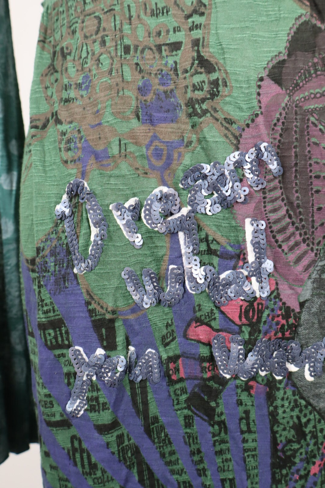 DESIGUAL VESTITO MANICHE LUNGHE DONNA TG. XS WOMAN CASUAL VINTAGE DRESS ABITO