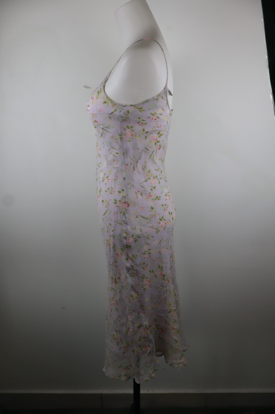 BLUNAUTA VESTITO SMANICATO BRETELLE DONNA 40 WOMAN VINTAGE DRESS ABITO SETA SILK