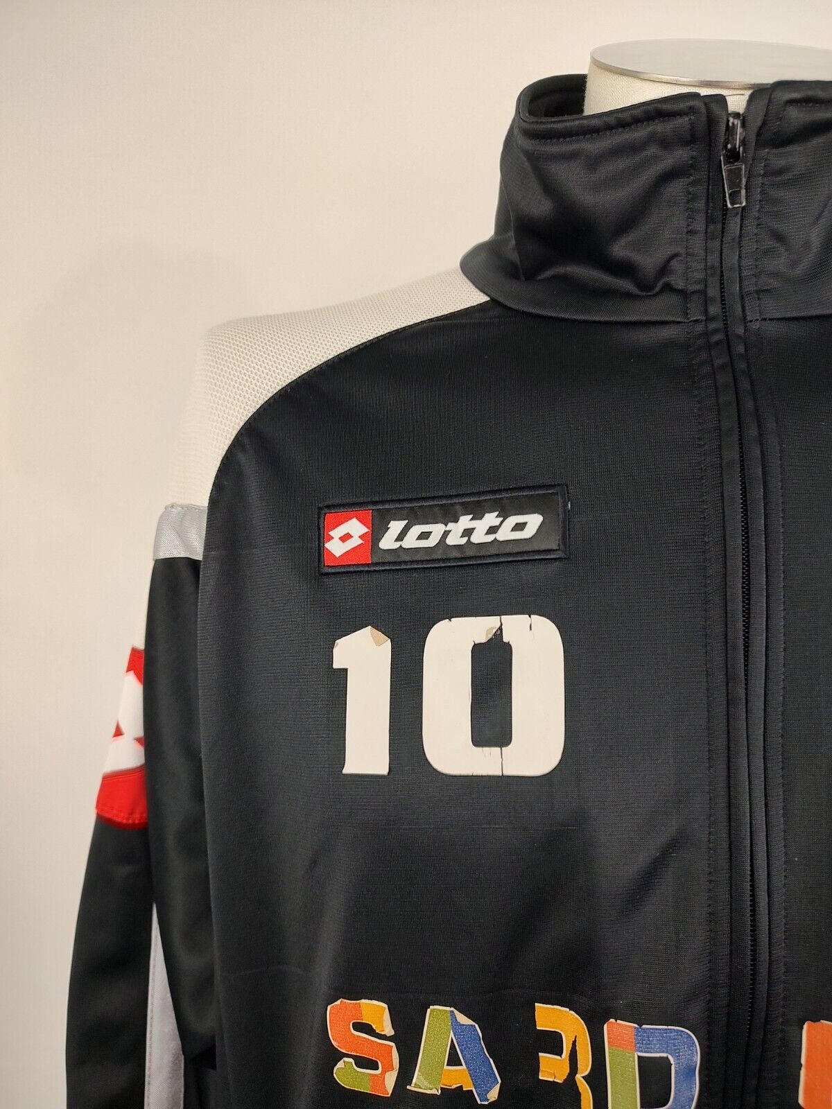 LOTTO OLBIA N.10 GIACCA SPORTIVA CALCIO Tg L MAN VINTAGE JACKET