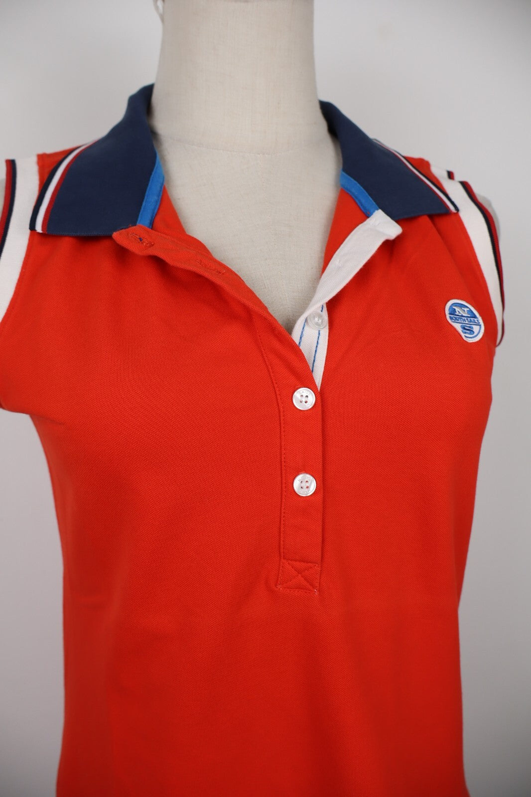 NORTH SAILS POLO MAGLIA SMANICATA COTONE DONNA TG M WOMAN CASUAL VINTAGE T-SHIRT