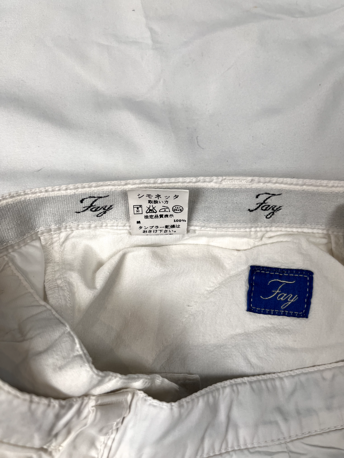 FAY PANTALONCINO UOMO TG. 14 YEARS 168CM MAN VINTAGE CASUAL PANTS COTONE