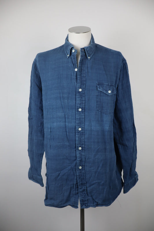 POLO RALPH LAUREN CAMICIA UOMO COTONE TG 2XL MAN CASUAL VINTAGE COTTON SHIRT