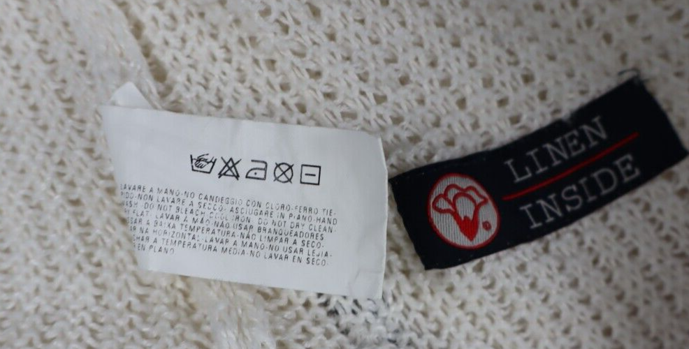 ARMANI JEANS MAGLIA DONNA TG M WOMAN T-SHIRT CASUAL VINTAGE LINO LINEN