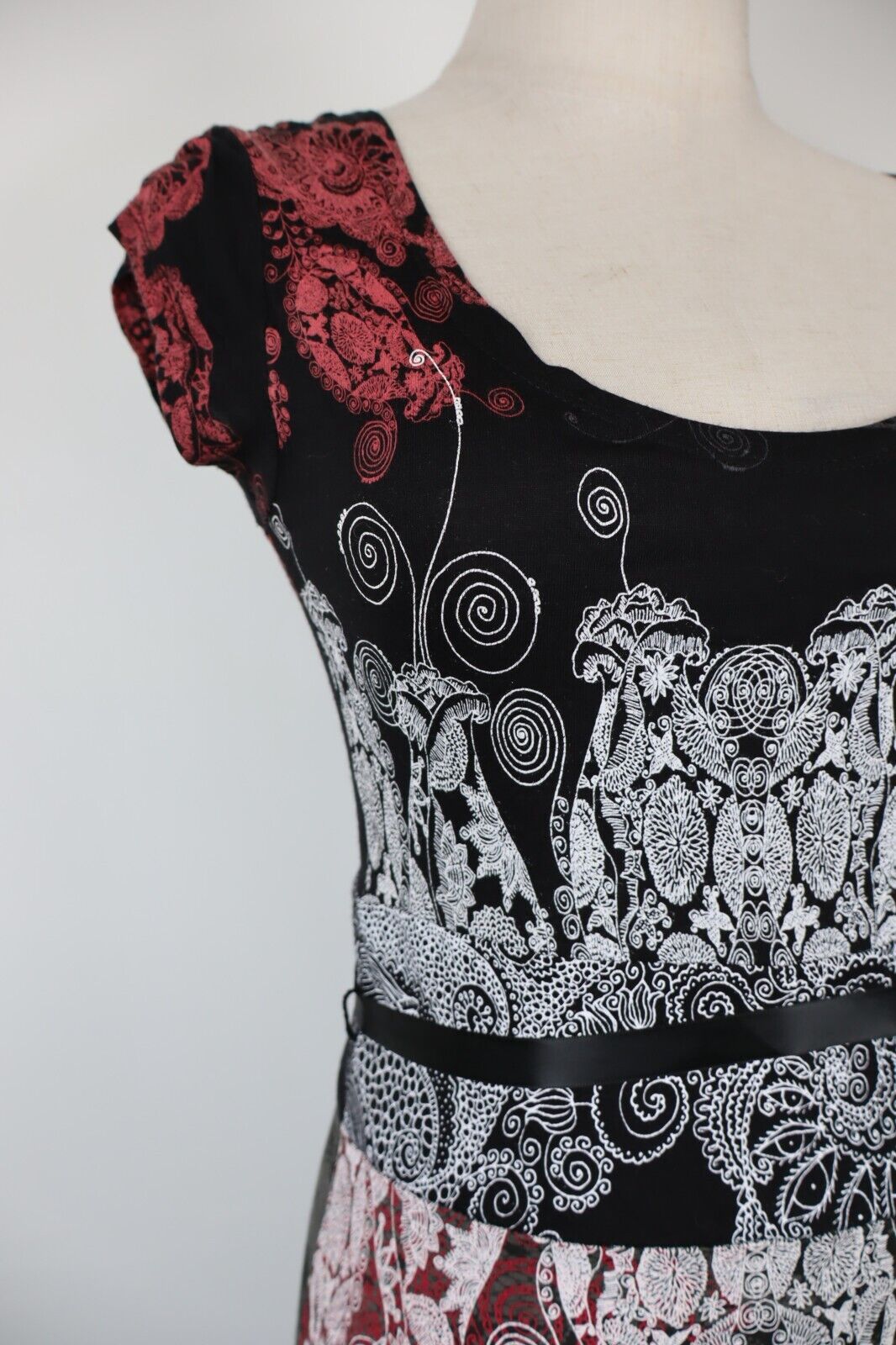 DESIGUAL VESTITO DONNA TG. XS WOMAN CASUAL VINTAGE DRESS ABITO