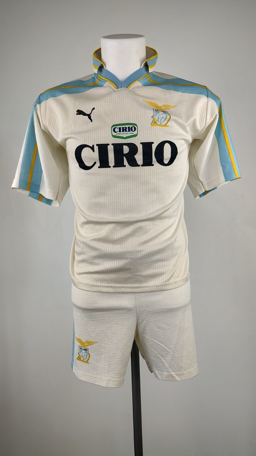 PUMA LAZIO COMPLETO CALCIO MAGLIA SHORTS UOMO 176 FOOTBALL JERSEY SPORT VINTAGE
