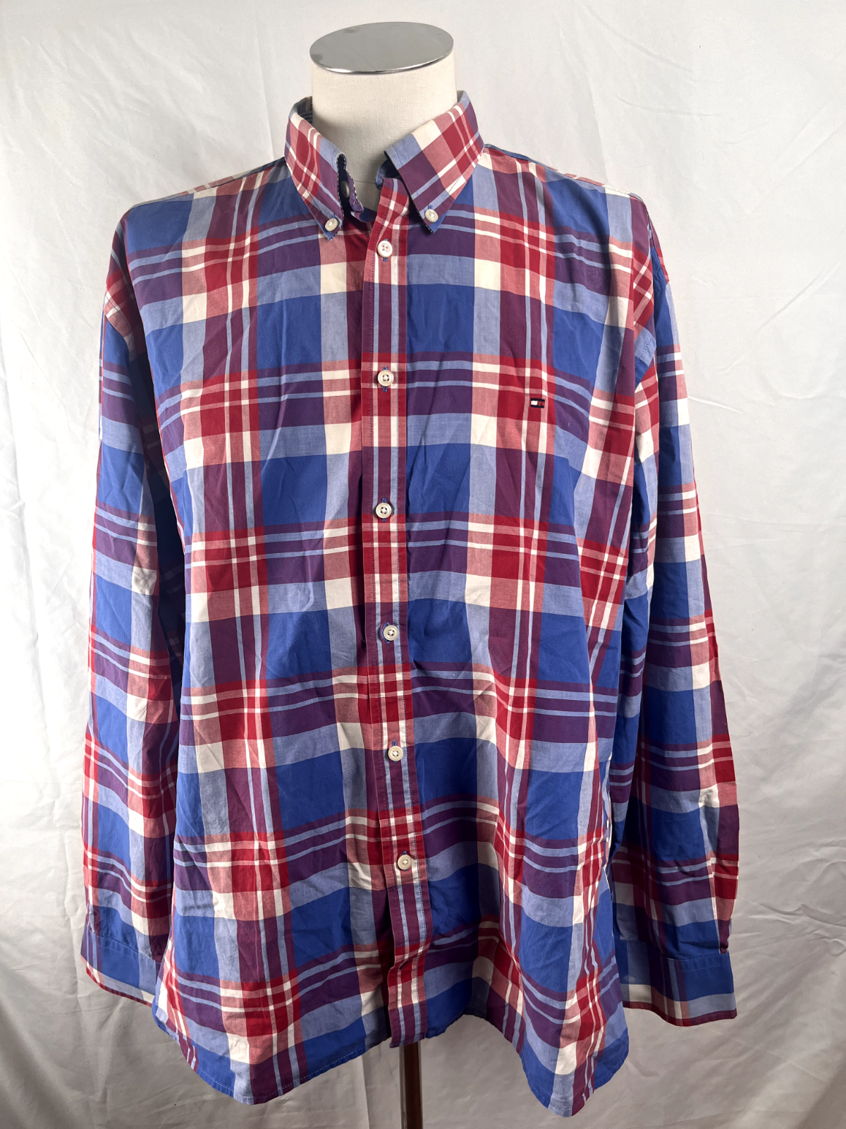 TOMMY HILFIGER CAMICIA COTONE SHIRT UOMO Tg. 2XL MAN VINTAGE CASUAL COTTON