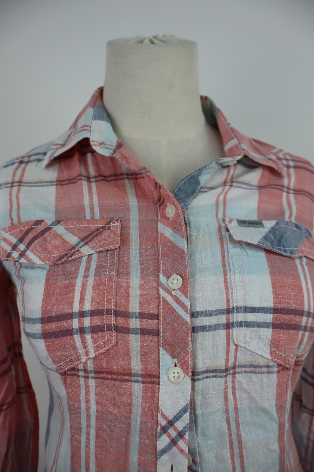 COLUMBIA CAMICIA  DONNA TG. XS WOMAN SHIRT CASUAL VINTAGE COTONE COTTON