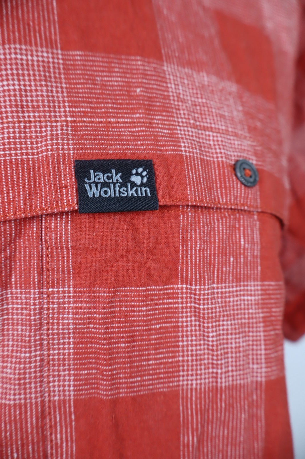 JACK WOLFSKIN CAMICIA UOMO TG. 58 MAN CASUAL VINTAGE  SHIRT CANAPA COTONE LOGO