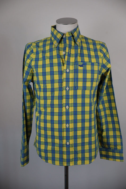 HOLLISTER CAMICIA COTONE UOMO TG. S MAN CASUAL VINTAGE SHIRT COTTON