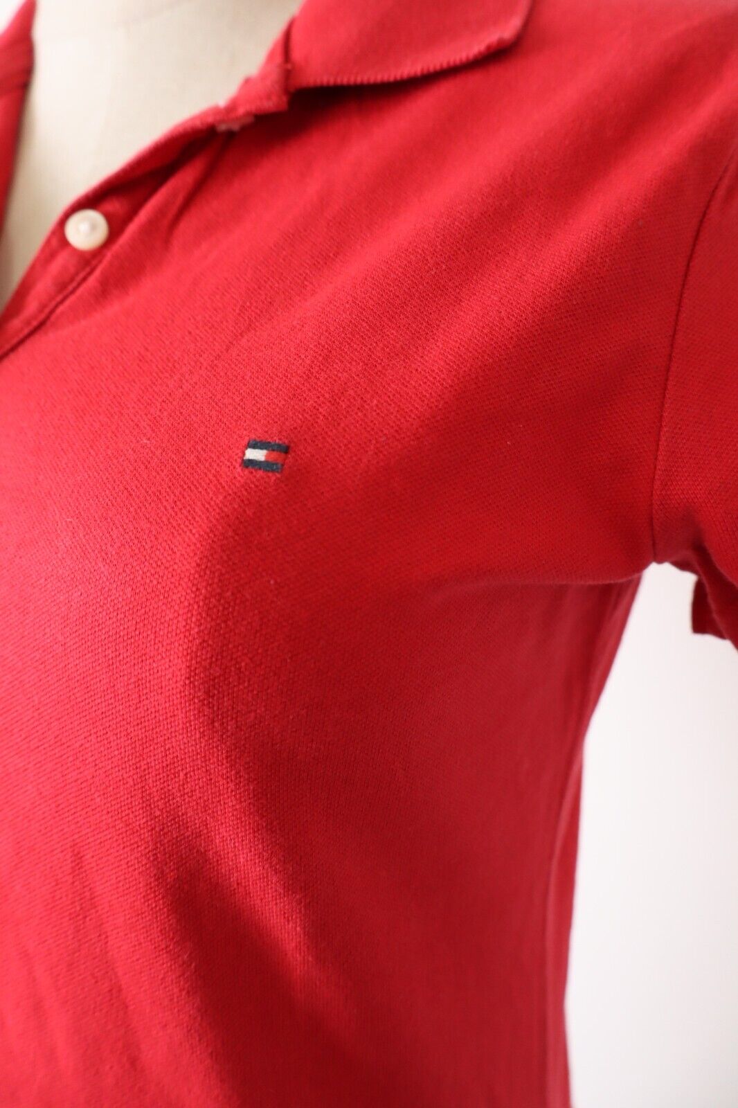 TOMMY HILFIGER POLO MAGLIA DONNA COTONE TG. S WOMAN SHIRT CASUAL VINTAGE