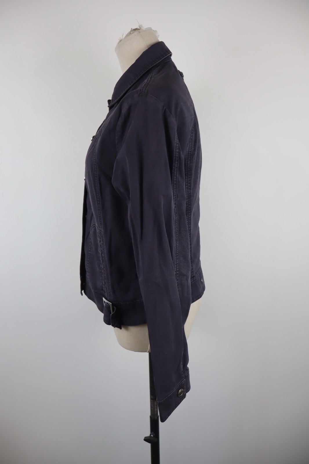 TRUSSARDI JEANS GIUBBINO GIACCA DONNA Tg. 46 WOMAN JACKET COTONE DENIM LOGO