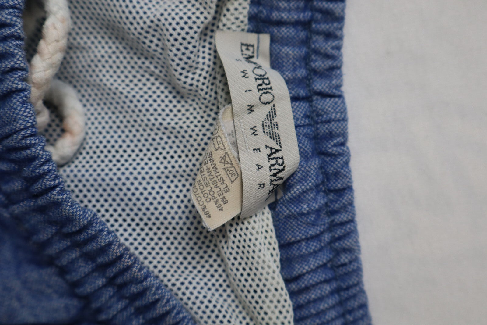 EMPORIO ARMANI COSTUME PANTALONCINO MARE UOMO TG 48 MEN SWIMSUIT VINTAGE CASUAL