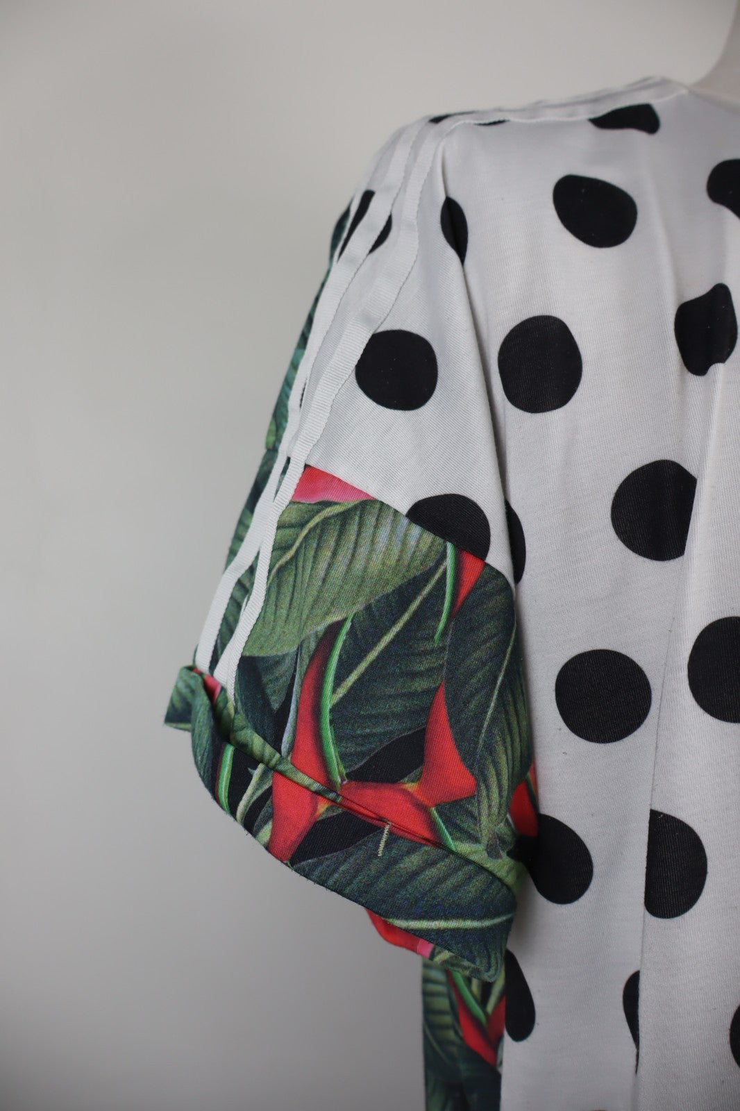 ADIDAS 3 STRIPES MAGLIA UOMO Tg I 46 T-SHIRT MAN CASUAL VINTAGE FLOREALI POIS