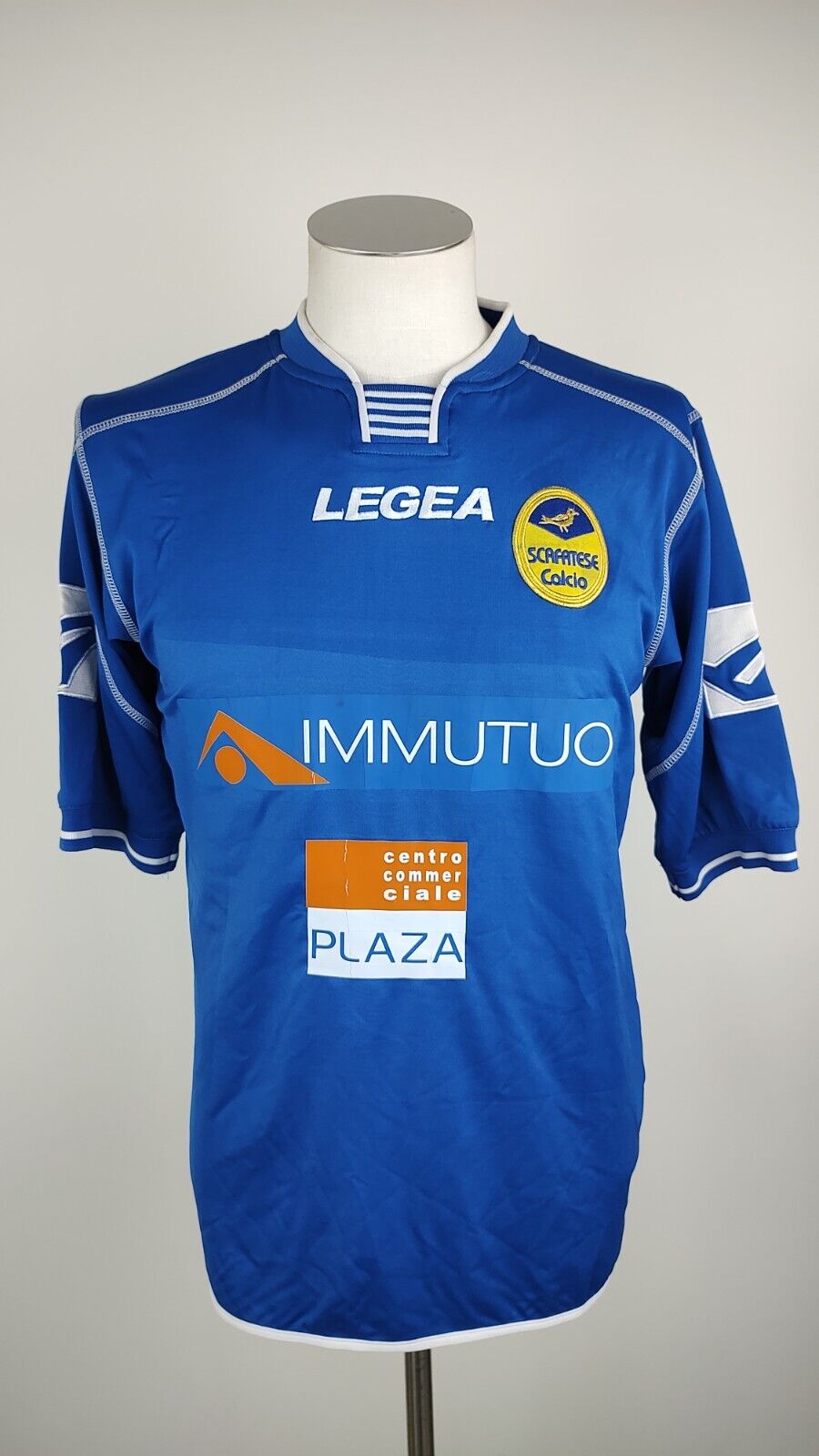 LEGEA SCAFATESE MAGLIA CALCIO UOMO Tg L SOCCER JERSEY VINTAGE
