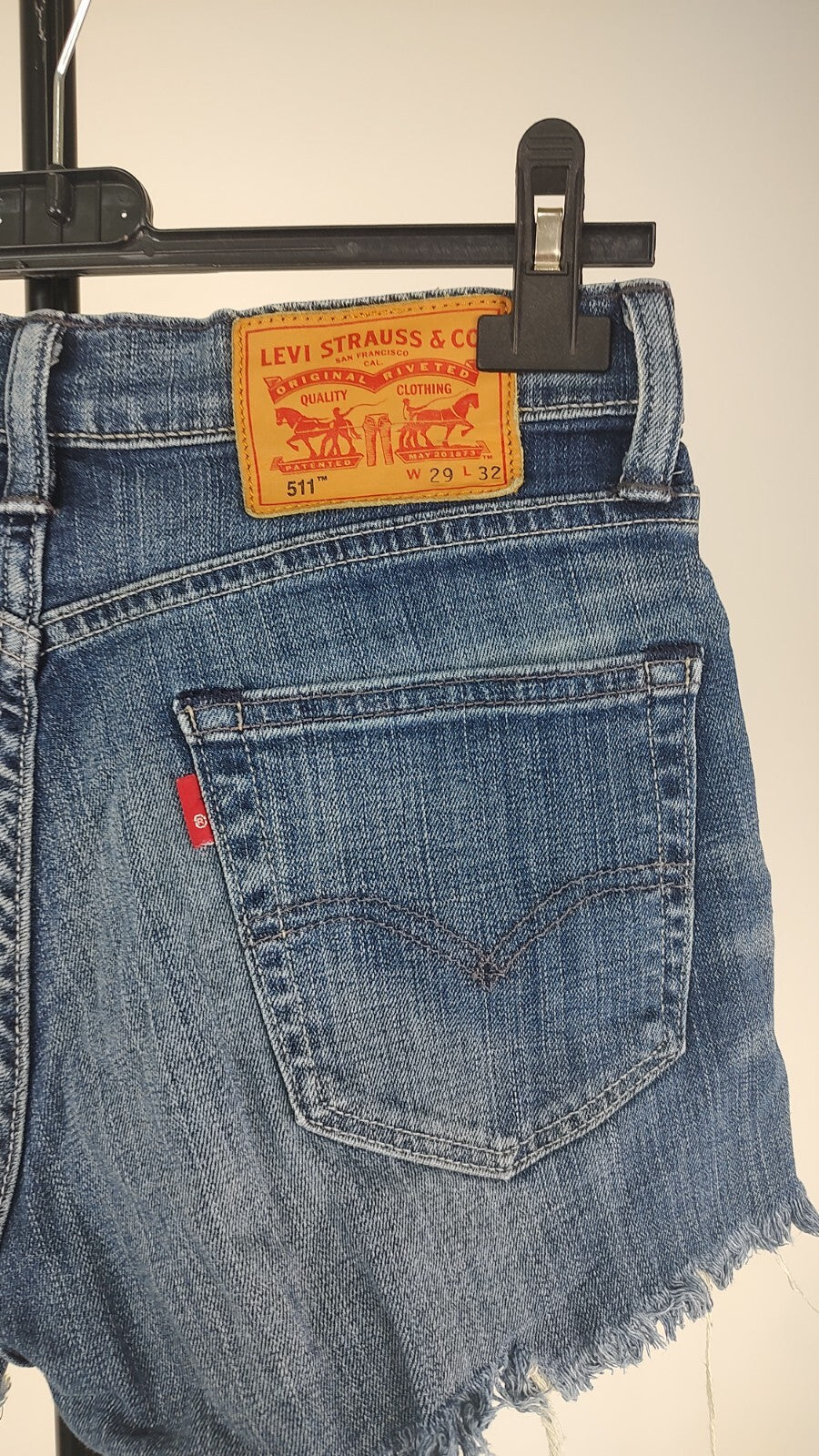LEVI'S 511 PANTALONCINO DENIM JEANS DONNA TG W29 WOMAN VINTAGE SHORTS