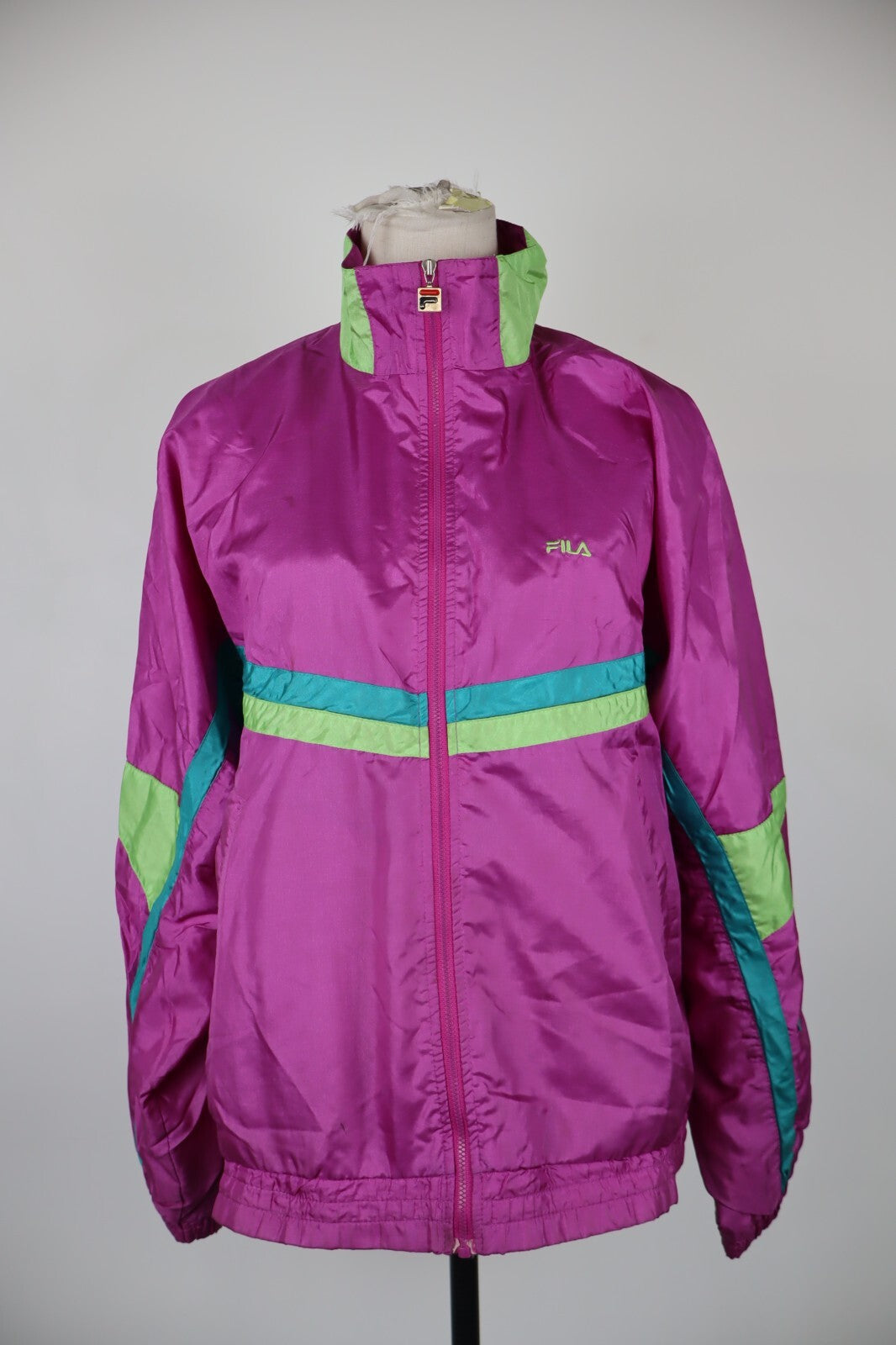 FILA JACKET FELPA CON ZIP DONNA Tg 44 WOMAN CASUAL VINTAGE SWEATSHIRT