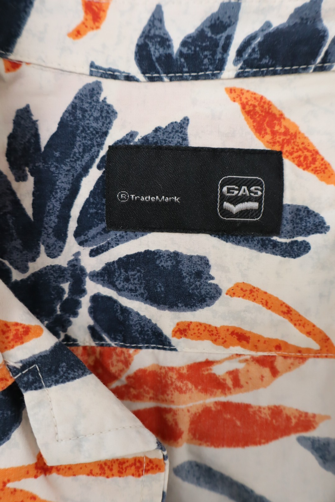 GAS CAMICIA UOMO TG. L MAN CASUAL VINTAGE SHIRT COTONE COTTON FLORAL