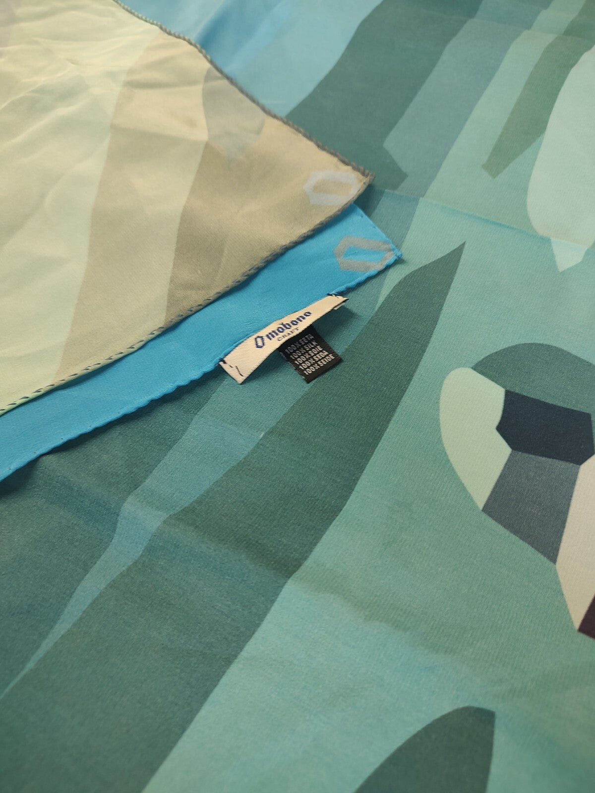 OMOBONO FOULARD 100% SILK SETA SCARVES SCARF SQUARE MADE ITALY