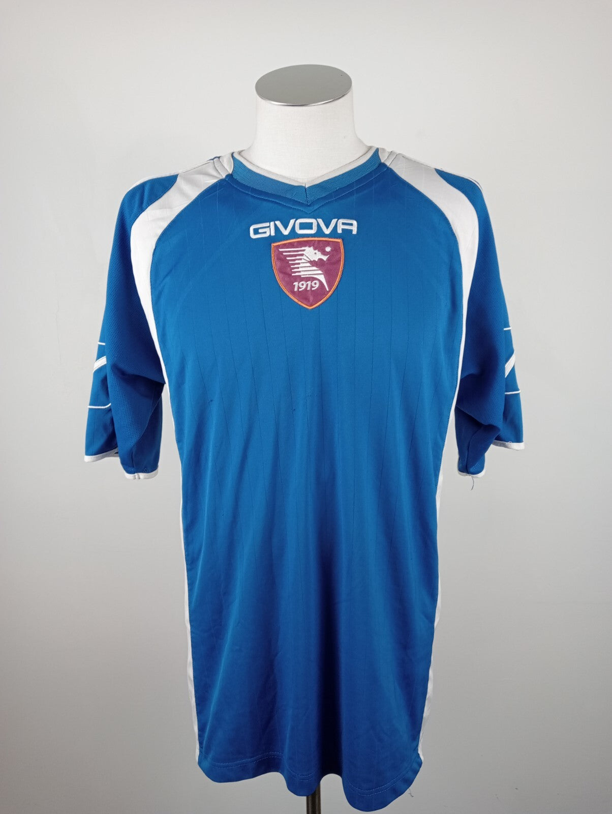 GIVOVA SALERNITANA MAGLIA CALCIO UOMO Tg L SOCCER JERSEY VINTAGE
