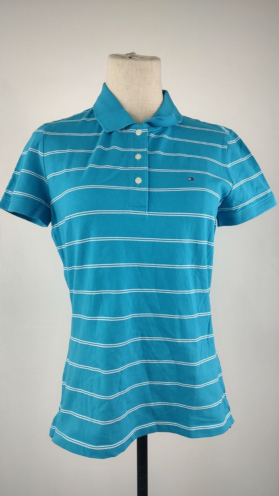 TOMMY HILFIGER POLO MAGLIA DONNA COTONE TG. M WOMAN SHIRT CASUAL VINTAGE