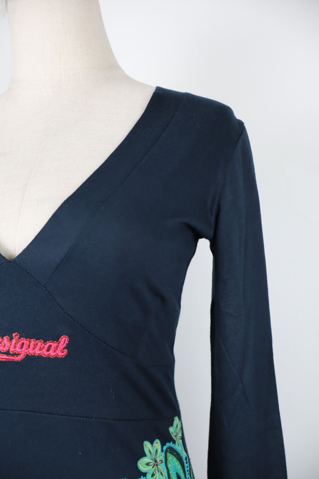 DESIGUAL VESTITO ABITO DONNA TG. XS  WOMAN CASUAL VINTAGE DRESS