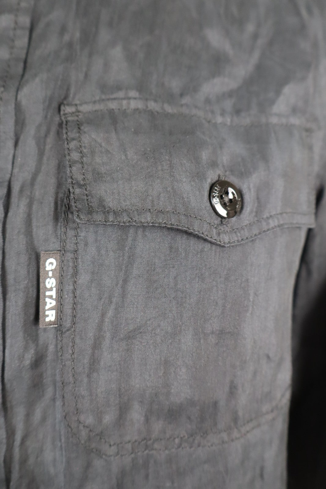 G-STAR CAMICIA MANICHE LUNGHE SHIRT UOMO Tg S MAN VINTAGE CASUAL TASCHE LYOCELL