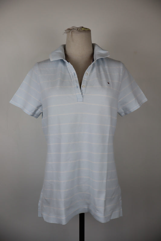 TOMMY HILFIGER POLO MAGLIA DONNA COTONE TG. XL WOMAN SHIRT CASUAL VINTAGE