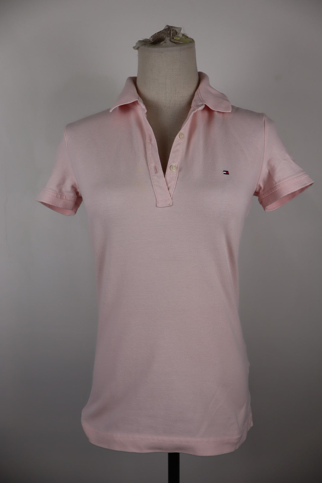 TOMMY HILFIGER MAGLIA POLO DONNA TG XS WOMAN CASUAL VINTAGE TOP T-SHIRT COTONE