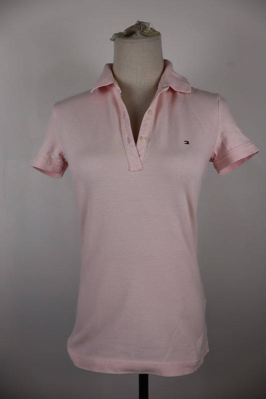 TOMMY HILFIGER MAGLIA POLO DONNA TG XS WOMAN CASUAL VINTAGE TOP T-SHIRT COTONE