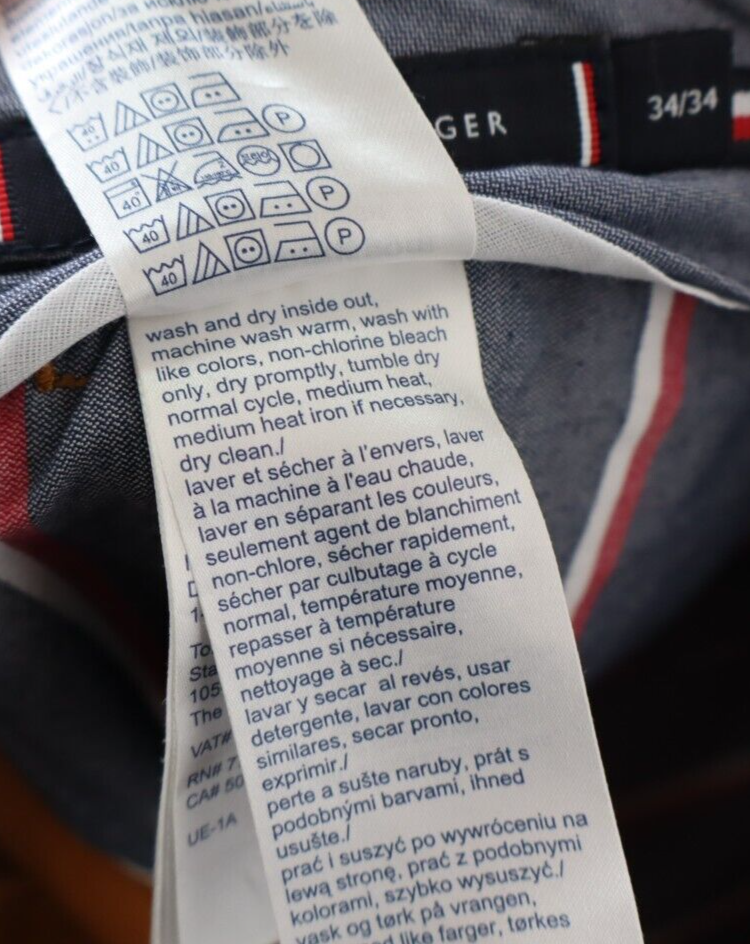 TOMMY HILFIGER PANTALONE CASUAL UOMO TG 34 MAN VINTAGE PANTS COTONE