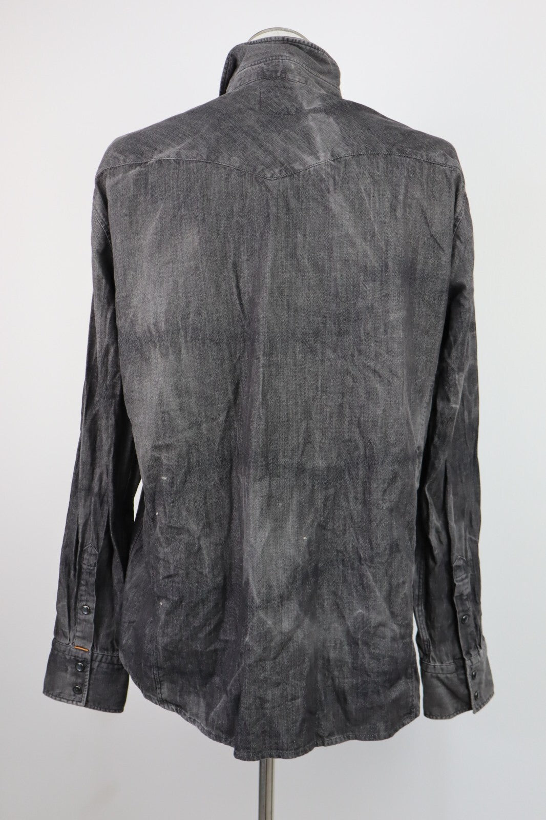 HUGO BOSS ORANGE CAMICIA JEANS UOMO TG XL MAN VINTAGE SHIRT COTONE DENIM