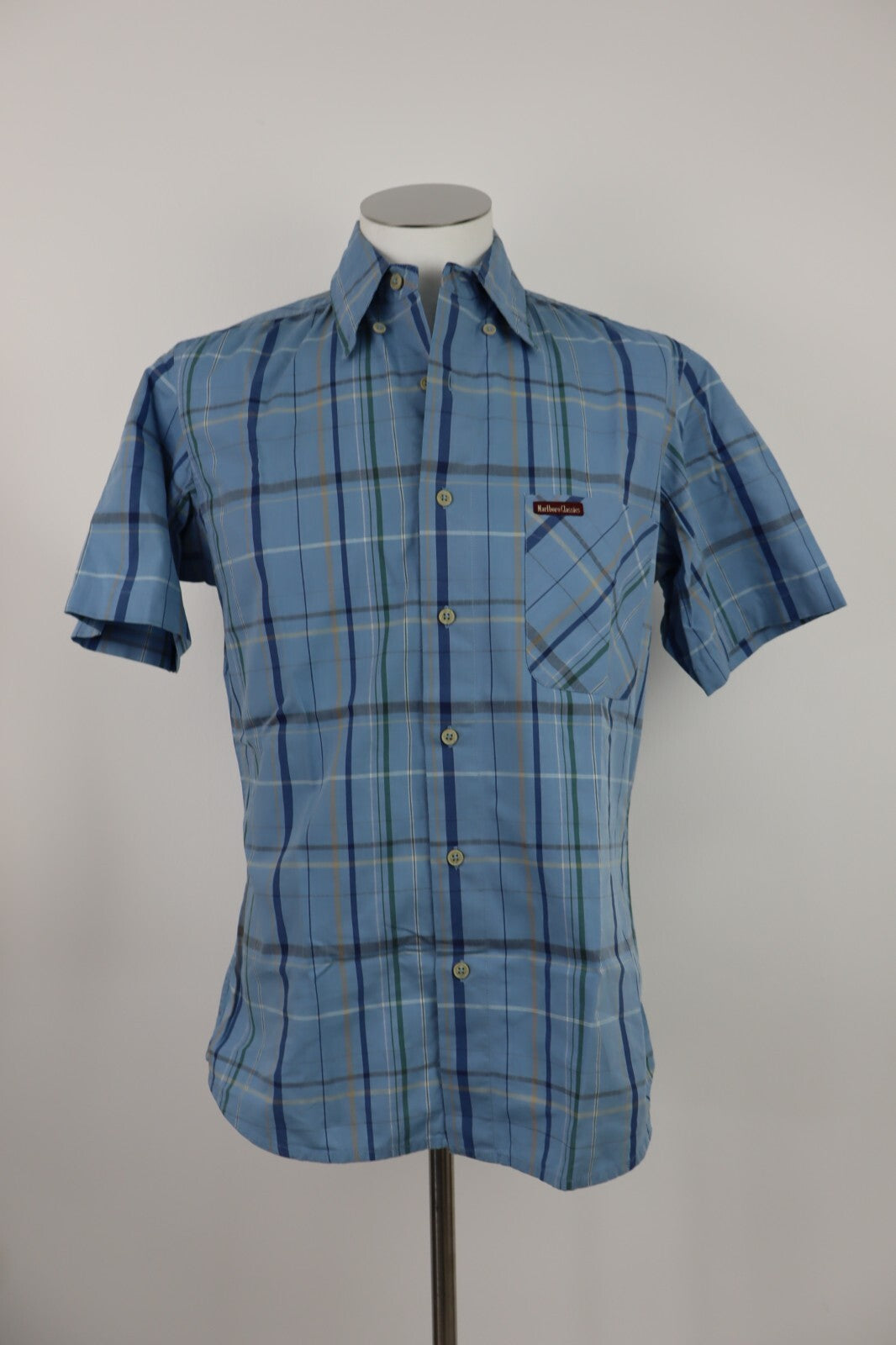 MARLBORO CLASSICS CAMICIA UOMO COTONE TG. S MAN CASUAL VINTAGE COTTON SHIRT