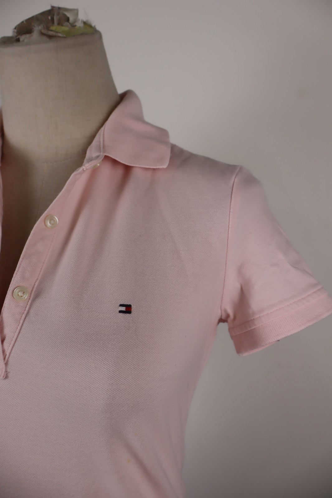 TOMMY HILFIGER MAGLIA POLO DONNA TG XS WOMAN CASUAL VINTAGE TOP T-SHIRT COTONE