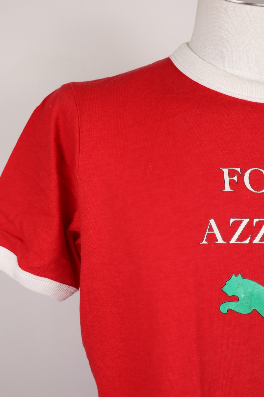 PUMA MAGLIA FORZA AZZURRI COTONE UOMO L MAN T- SHIRT CASUAL VINTAGE COTTON LOGO