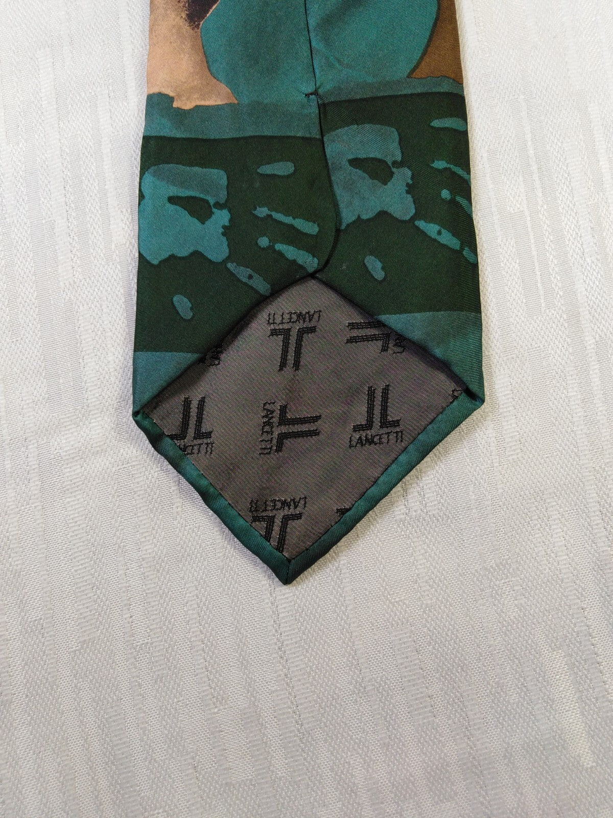 LANCETTI 100% SILK TIE SETA CRAVATTA NECKTIE MADE IN ITALY