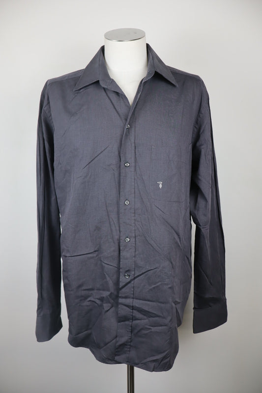 TRUSSARDI CAMICIA UOMO COTONE TG. 43 17 MAN CASUAL VINTAGE SHIRT MANICA LUNGA