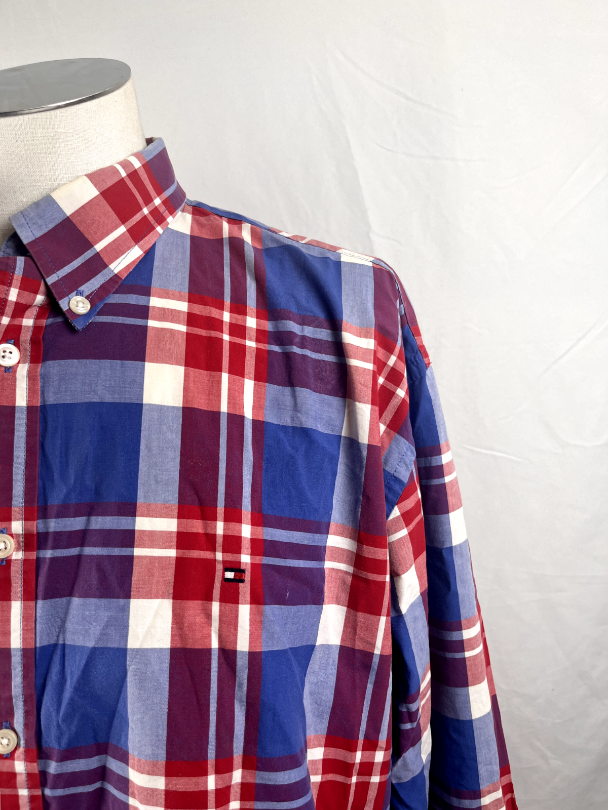 TOMMY HILFIGER CAMICIA COTONE SHIRT UOMO Tg. 2XL MAN VINTAGE CASUAL COTTON