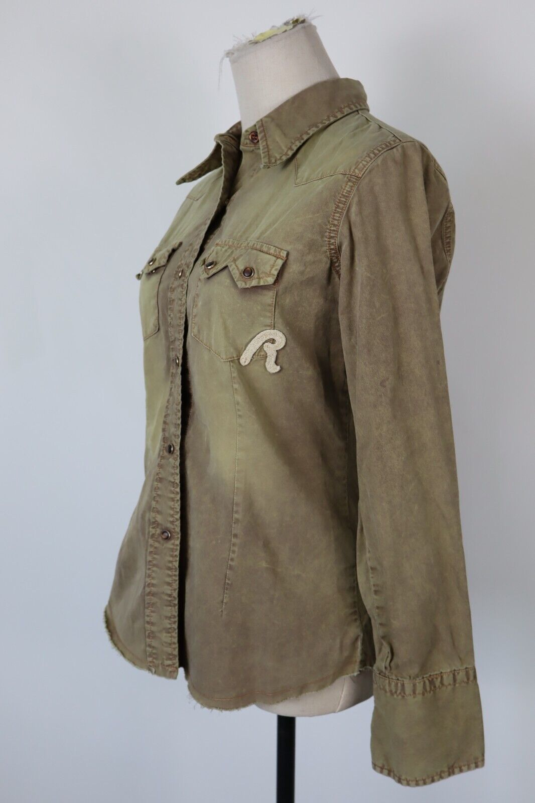 REPLAY CAMICIA JEANS DONNA TG. M WOMAN SHIRT CASUAL VINTAGE MADE ITALY