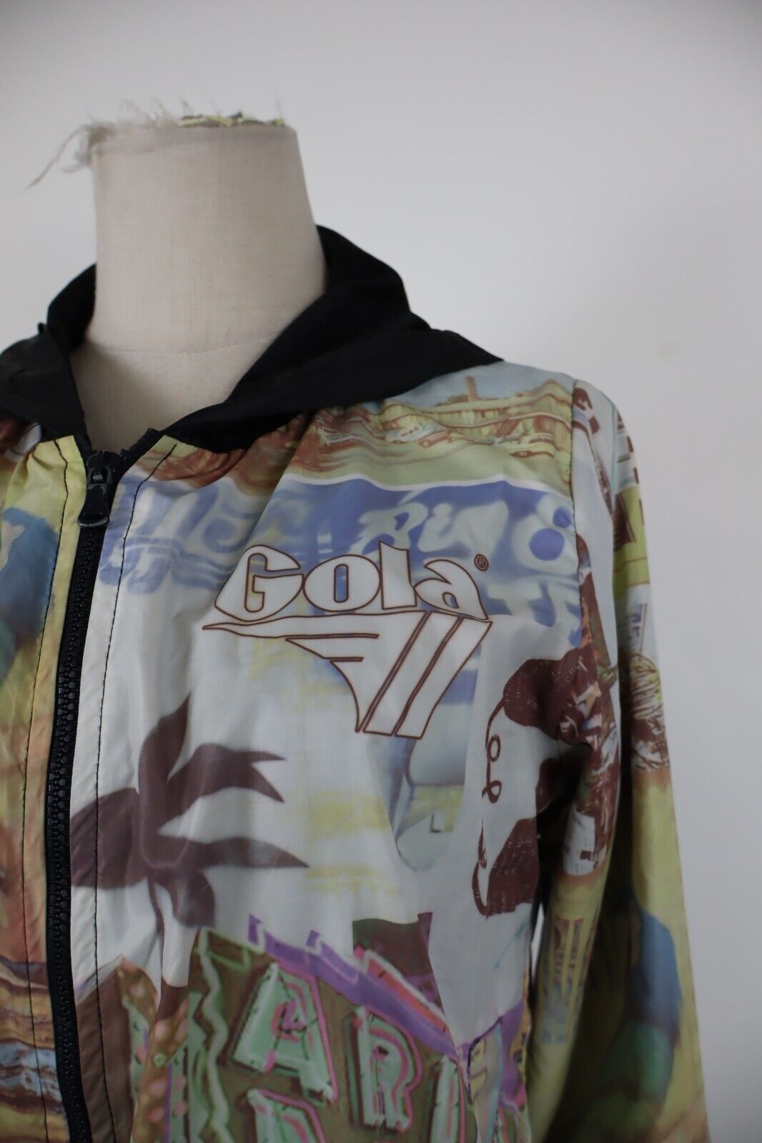 GOLA CLASSICS FELPA CON ZIP GIACCA DONNA S WOMAN VINTAGE SPORT JACKET SWEATSHIRT
