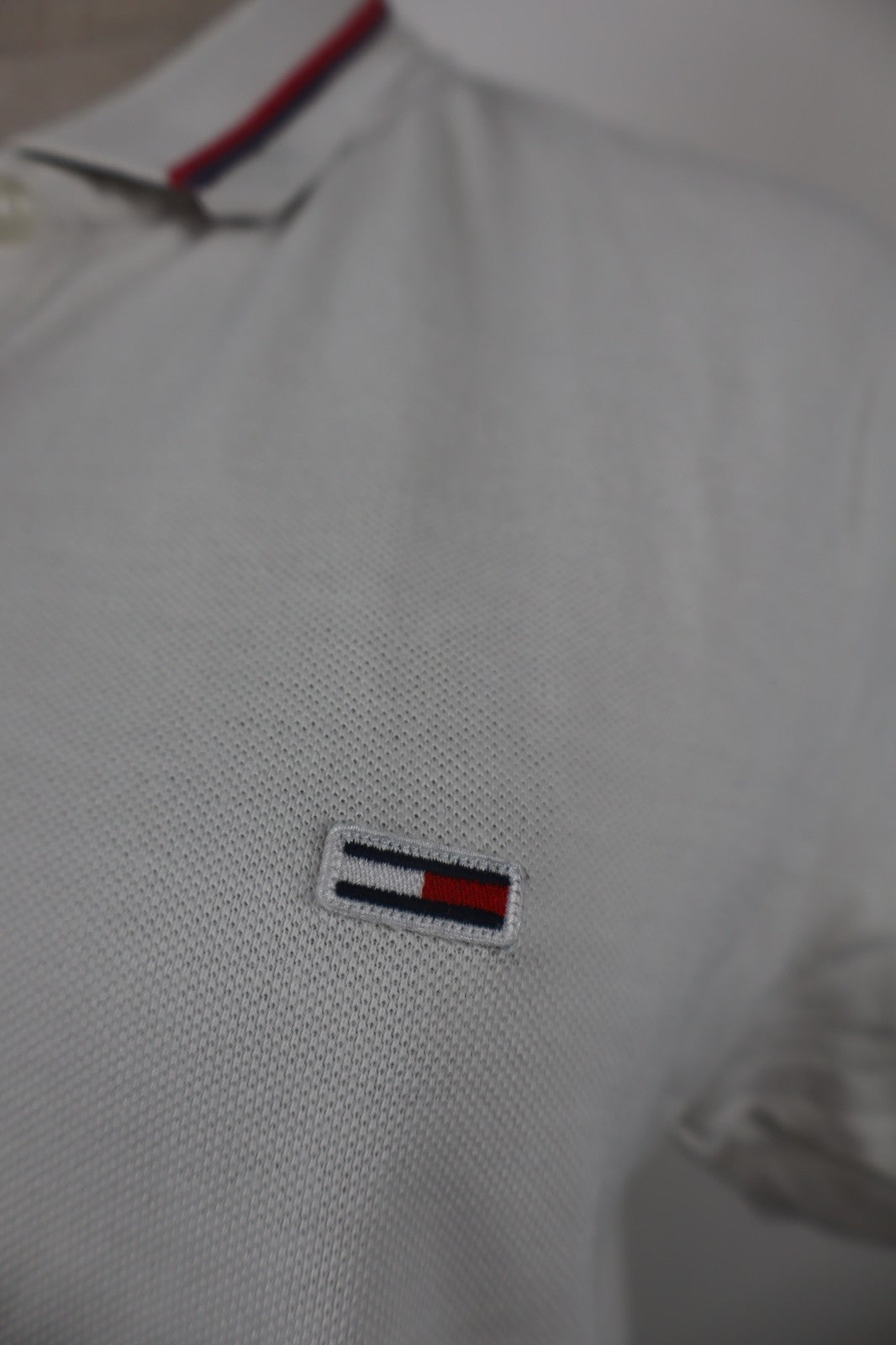 TOMMY HILFIGER JEANS POLO MAGLIA DONNA COTONE TG. M WOMAN SHIRT CASUAL VINTAGE