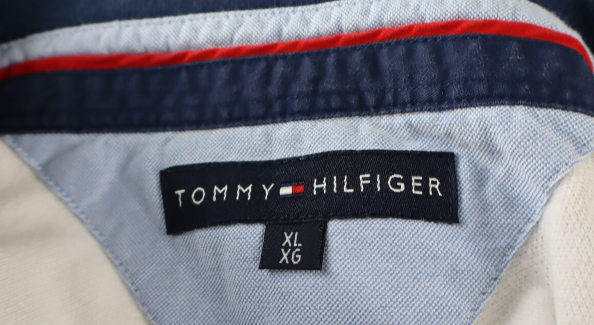 TOMMY HILFIGER MAGLIA POLO UOMO TG. XL MAN T-SHIRT CASUAL VINTAGE