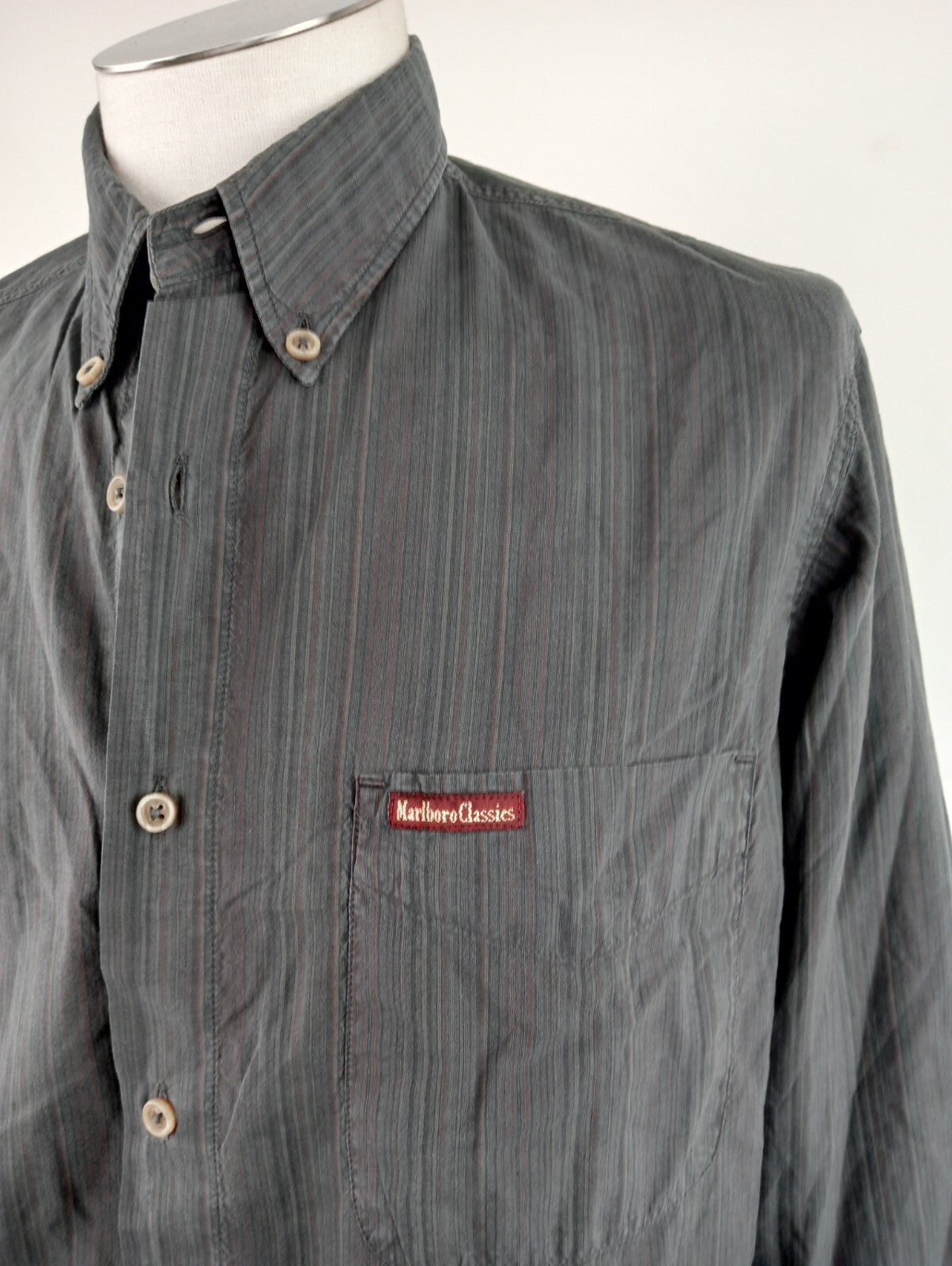 MARLBORO CLASSICS CAMICIA UOMO COTONE COTTON M MAN CASUAL VINTAGE SHIRT ITALY