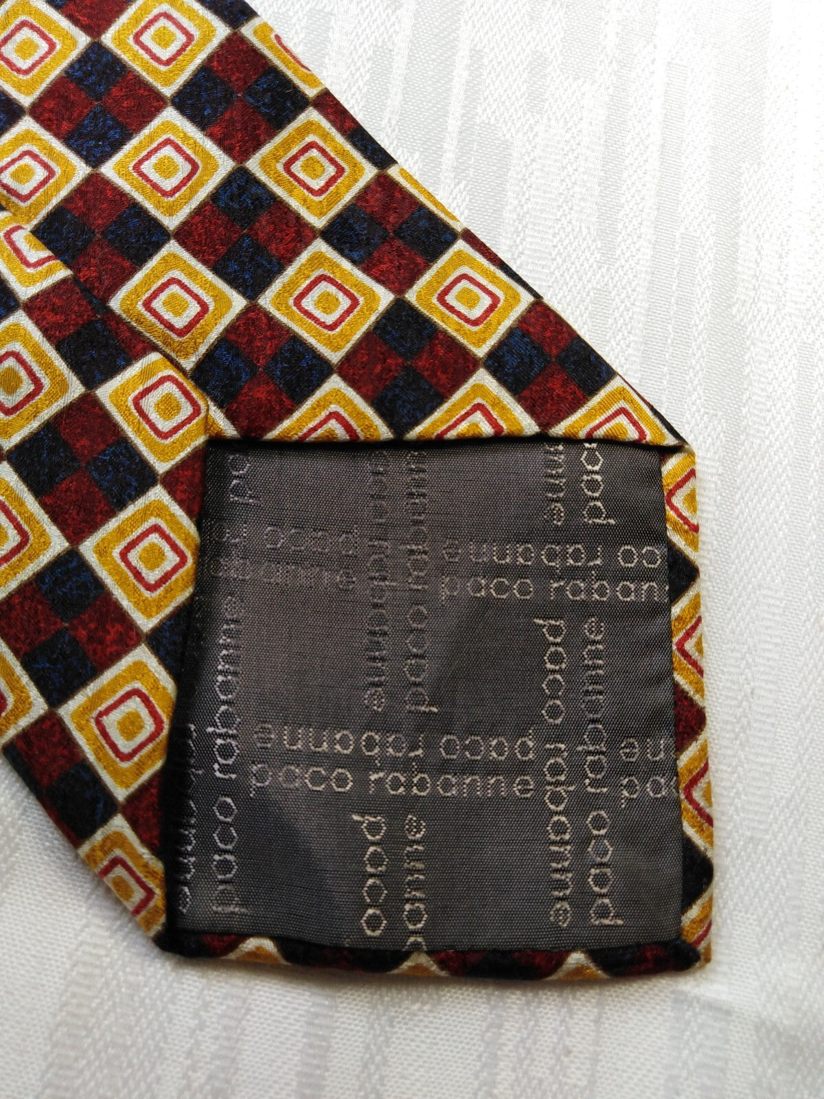 PACO RABANNE 100% SILK TIE SETA CRAVATTA NECKTIE MADE IN ITALY CLASSIC