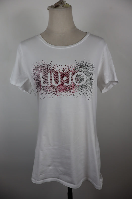LIU JO MILANO MAGLIA DONNA TG. M WOMAN CASUAL VINTAGE T-SHIRT TOP COTONE COTTON