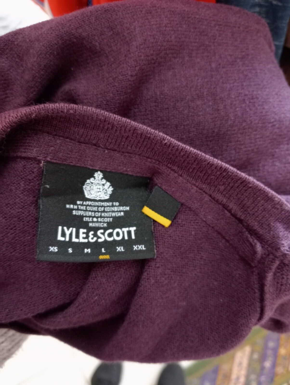 LYLE & SCOTT MAGLIONE UOMO Tg. L MAN SWEATER CASUAL LANA COTONE VINTAGE