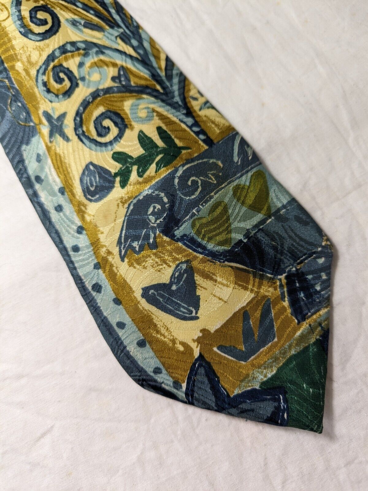 HUBERT MILANO 100%  SILK TIE SETA CRAVATTA NECKTIE MADE IN ITALY