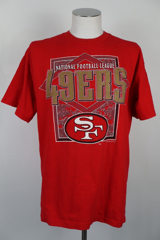 LOGO 7 NFL FOOTBALL 49ERS SF MAGLIA UOMO TG. L MAN T-SHIRT CASUAL VINTAGE COTONE