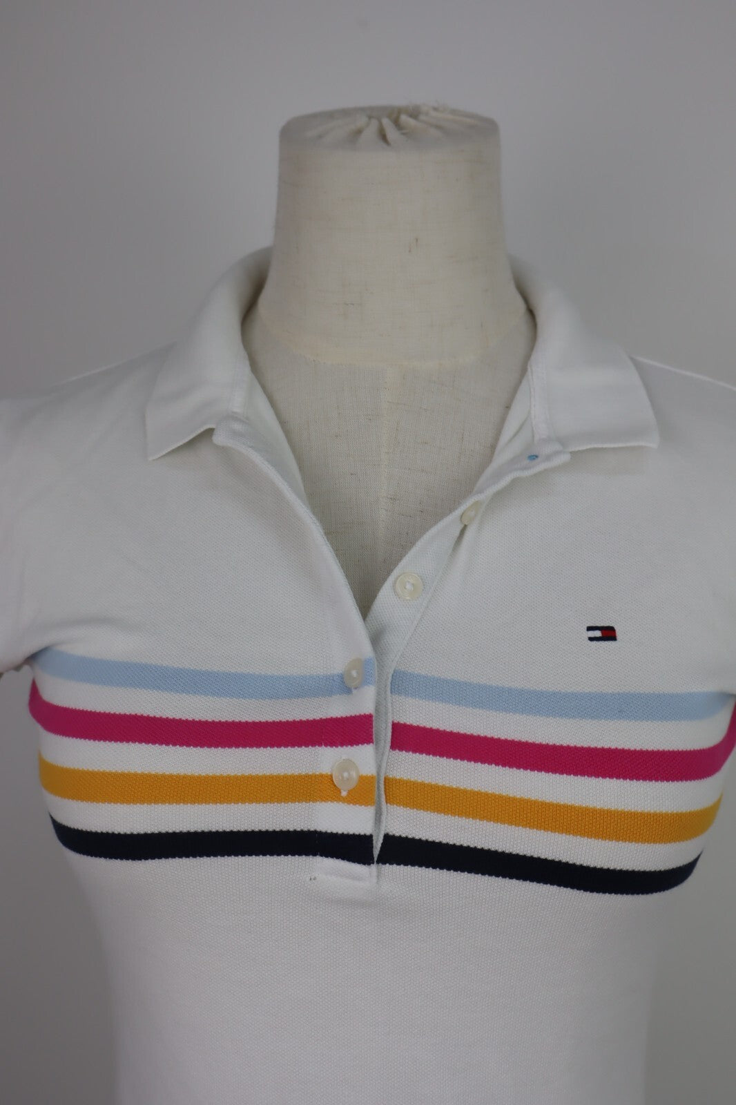 TOMMY HILFIGER MAGLIA POLO DONNA TG XS WOMAN CASUAL VINTAGE TOP T-SHIRT